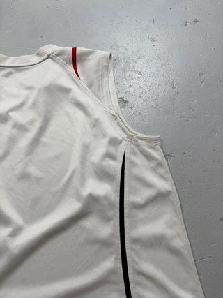 Nike White Sleeveless Jersey Red Swoosh Vintage
