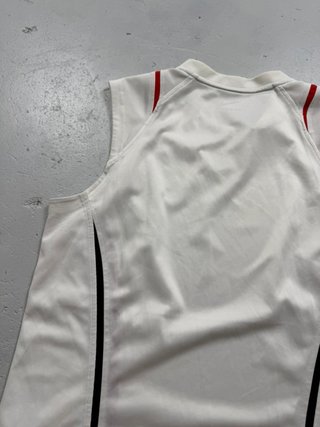 Nike White Sleeveless Jersey Red Swoosh Vintage