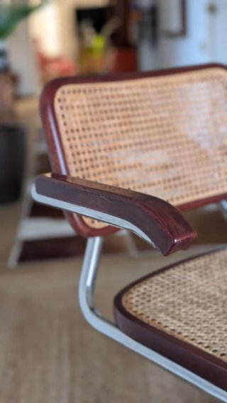 Silla Cesca B64 Madera y Ratán