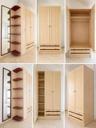 Armario de madera beige
