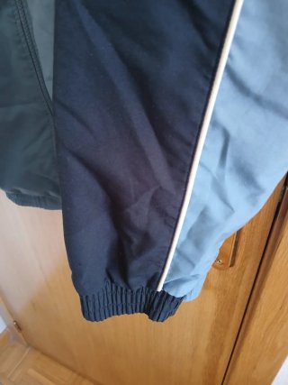Chaqueta Adidas cremallera azul y blanco XXL
