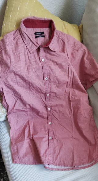 Camisa In Extenso Manga Corta Roja Talla L