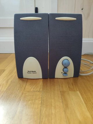 Altavoces Multimedia Beige y Gris