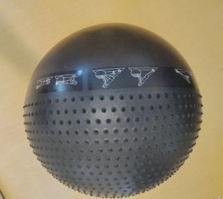Pelota de Gimnasia Negra con Puntos