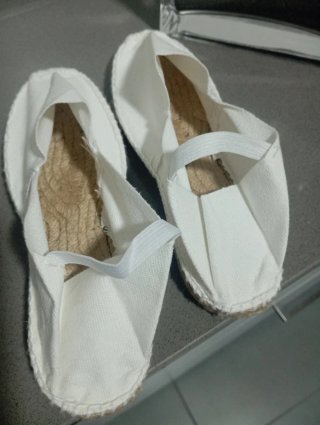 Alpargatas de esparto blancas para Conservatorio
