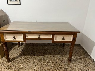 Mesa escritorio madera pino macizo  150x 80