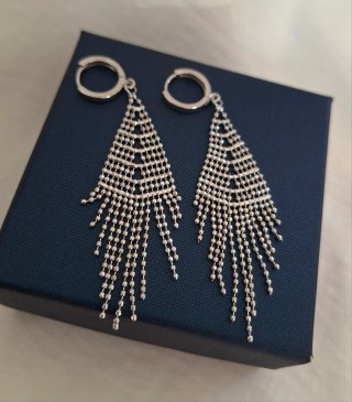 Pendientes Largos Plata 8cm