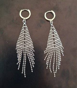 Pendientes Largos Plata 8cm