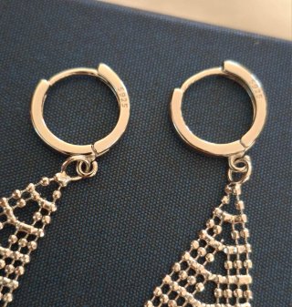 Pendientes Largos Plata 8cm