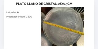 Plato llano de cristal 26cm