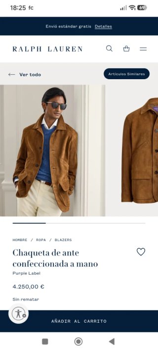Chaqueta Furest Ante Caballero Beige