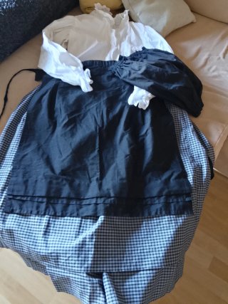 Traje Baturra Blanco y Negro