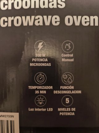 Microondas Aspes AMW2700N 700W