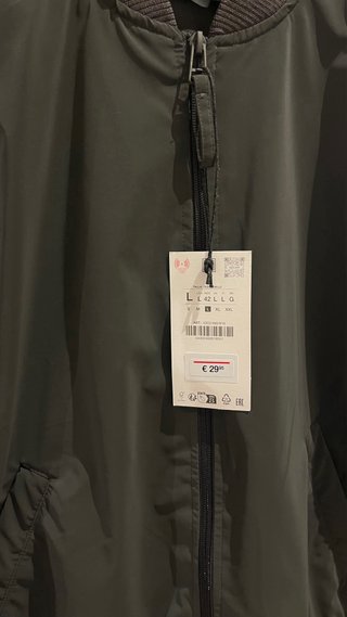 Chaqueta Zara Verde Militar Talla L
