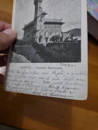 Cartolina Genova Castello Mackenzie 1901
