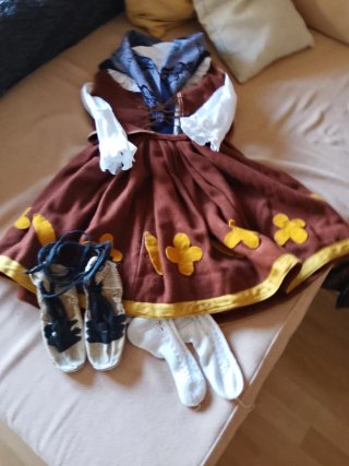 Traje Baturra Marrón y Amarillo
