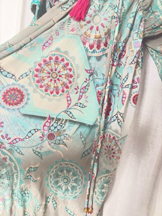 Vestido largo estampado mujer