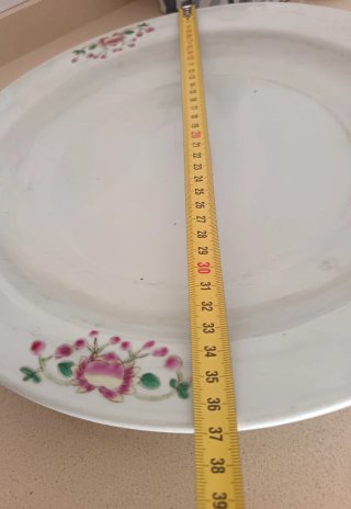Plato Antiguo Porcelana China - Famille Rose s.XIX