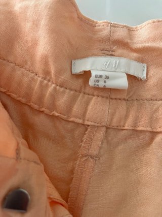 Bermudas H&M Lino Salmón Talla 36