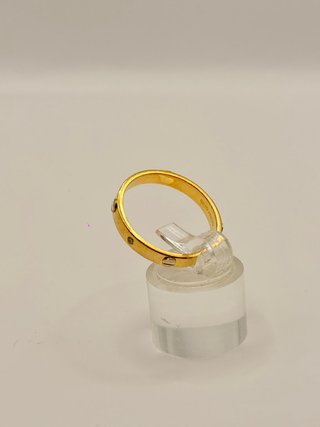 Anillo Oro 18K de Tornillos y Diamantes 4,56g T24
