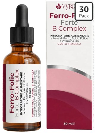 Ferro-Folic Forte B Complex 30ml made in Italy New