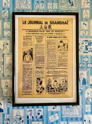 Cuadro Le Journal de Shanghai Tintín