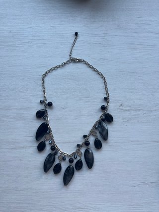Colgante Vintage Negro y Plateado