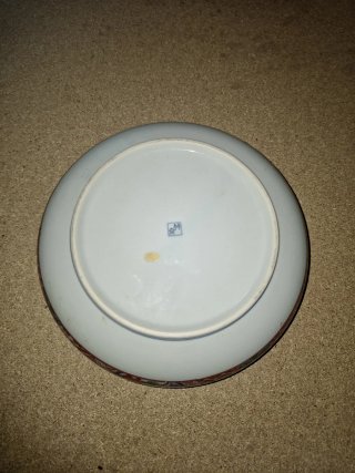 Cuenco porcelana china paisaje azul