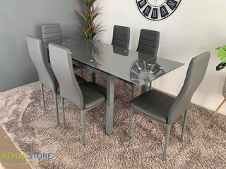 Nuevo conjunto de comedor gris BARATO!!