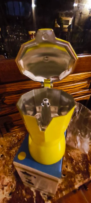 Moka Ness Gialla Alluminio 15 cm 2 tazze