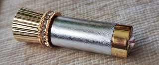 Funda pintalabios y lápiz ojos oro/plata