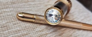 Funda pintalabios y lápiz ojos oro/plata