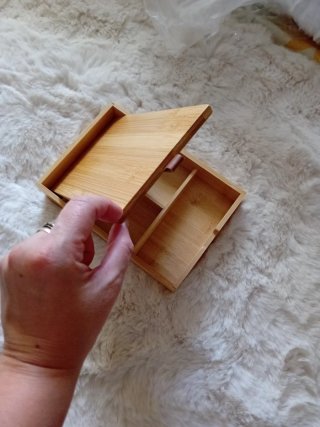 Joyero de madera con espejo