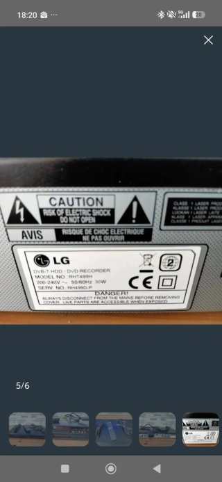 Grabador DVD LG con disco duro RH499H