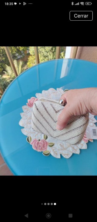 Bolso de fiesta perlas y Swarovsky