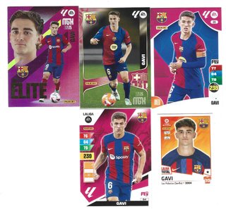 Lote 4 cromos Gavi FC Barcelona Panini