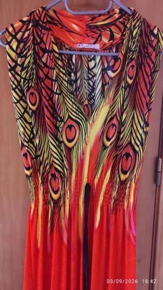 Vestido largo estampado estilo boho