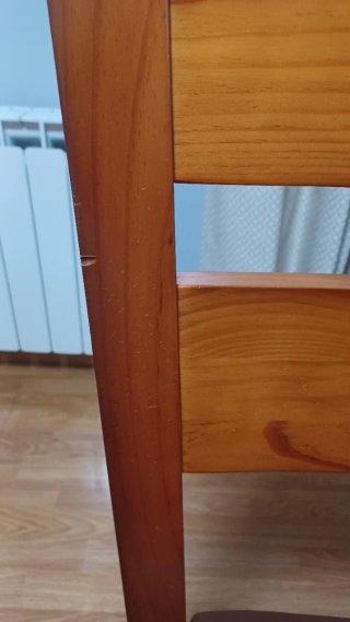 Conjunto 2 Sillas Madera Pino Asiento Polipiel