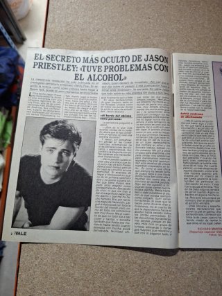 Revista ¡NUEVO VALE! 1-2-92 Jason Priestley