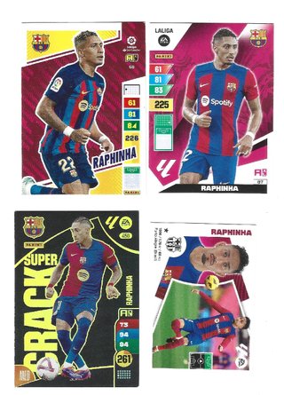 Lote de cromos Raphinha Panini La Liga