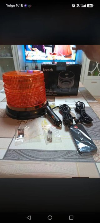 Luz estroboscópica rotativa LED naranja