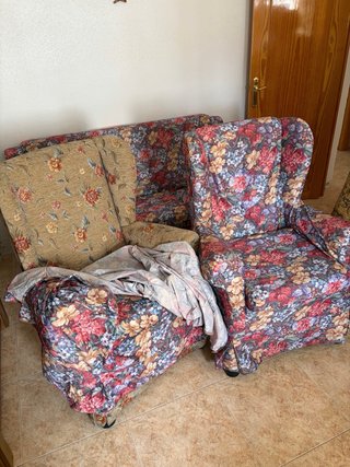 2 Poltrone con Poggiatesta Floreali