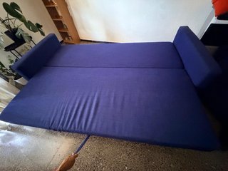 Sofá Cama Azul con Almacenamiento