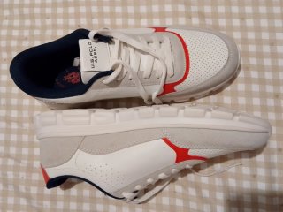 Zapatillas U.S. Polo Assn. Hombre Blancas/Rojas