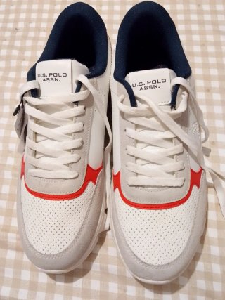 Zapatillas U.S. Polo Assn. Hombre Blancas/Rojas