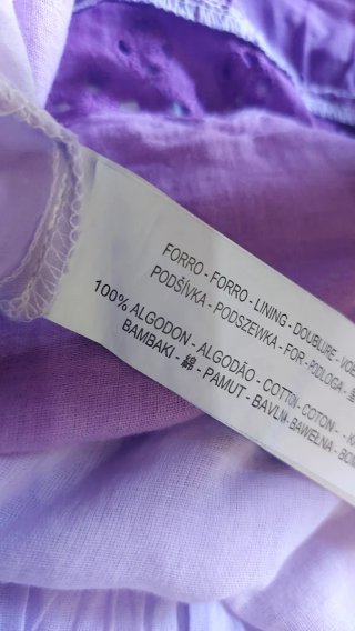 Abito lungo estivo cotone viola