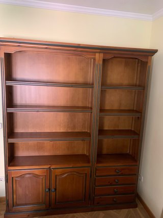 Escritorio juvenil madera con cristal