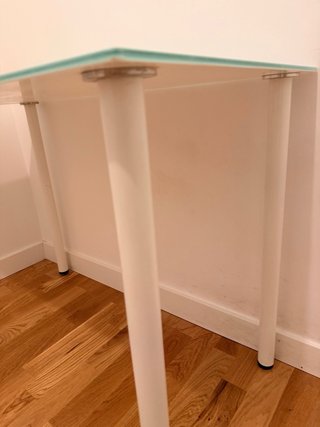 Mesa de cristal Ikea blanca