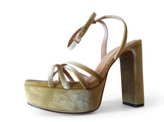 Sandalias Zara Plataforma Verde Talla 37