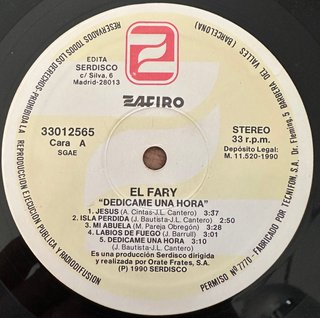 EL FARY VINILO LP DEDÍCAME UNA HORA 1990